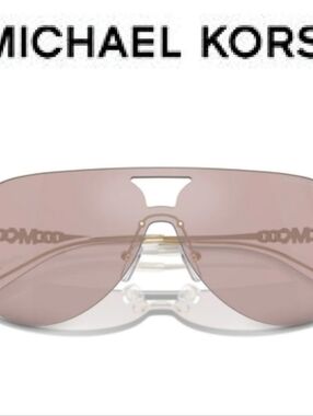 Michael Kors Cyrus Pilot Sunglasses- Gold Lens/Pink Frame